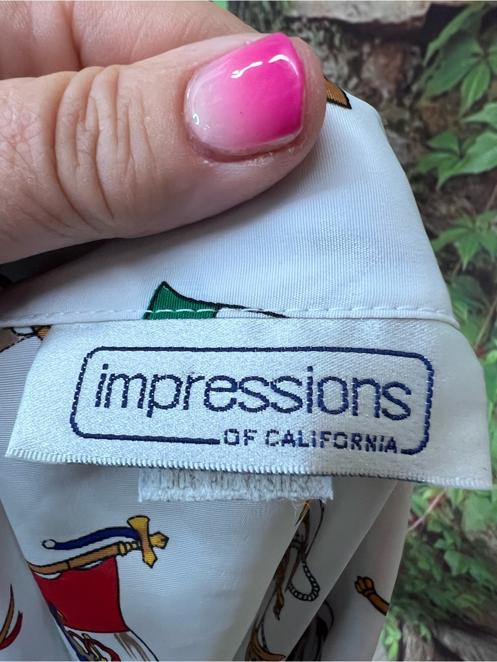 VINTAGE IMPRESSIONS OF CALIFORNIA Nautical/Coastal/Preppy Signal Flag Blouse, 14 - Picture 10 of 10